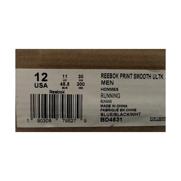 (NEW) REEBOK MENS PRINT SMOOTH ULTK RUNNING SHOES - Picture 3 of 3